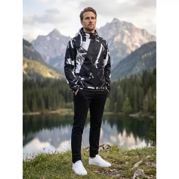  Pánská softshellová bunda premium ALTISPORT VOJ/ALM079JACK01 ČERNOBÍLÁ 