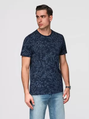Pánské triko OMBRE OM-TSFP-0262 NAVY BLUE