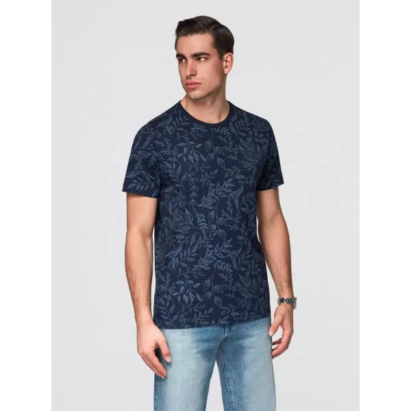 Pánské triko OMBRE OM-TSFP-0262 NAVY BLUE 