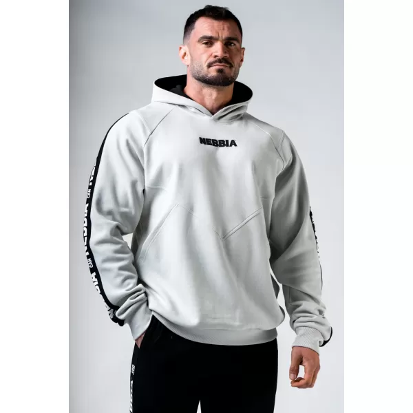  NEBBIA Mikina s kapucí HERO 300 LIGHT GREY 