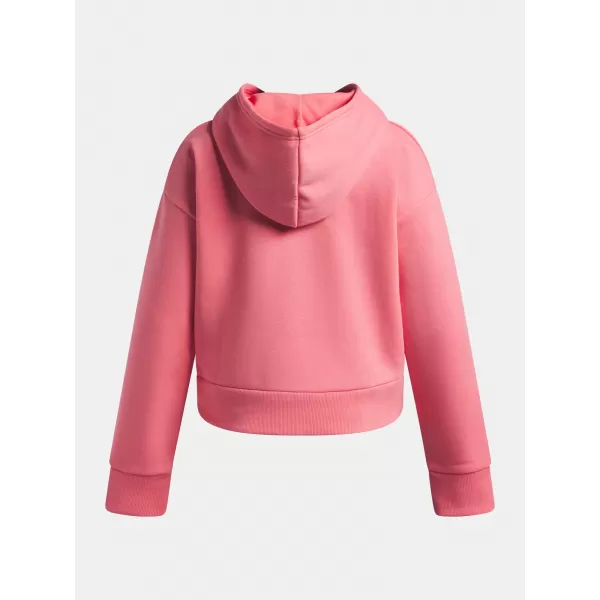  Dívčí mikina UNDER ARMOUR UA RIVAL FLEECE HOODIE 1379517-600 RŮŽOVÁ 