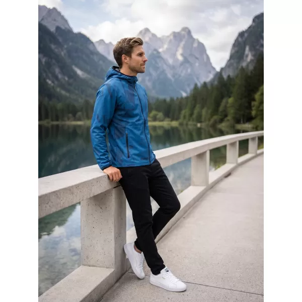  Pánská softshellová bunda premium ALTISPORT VOJ/ALM079JACK01 MODRÁ 