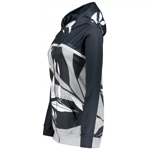  Dámská mikina na zip premium ALTISPORT VOJ/ALW128MI02 ČERNOBÍLÁ 