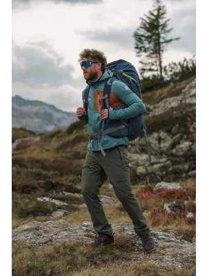 Pánská powerfleecová mikina NORDBLANC BRACKEN NBWFM8286 TMAVĚ ZELENÁ