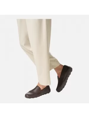 Pánské mokasíny GEOX SPHERICA EC16 G002878 TMAVĚ HNĚDÁ