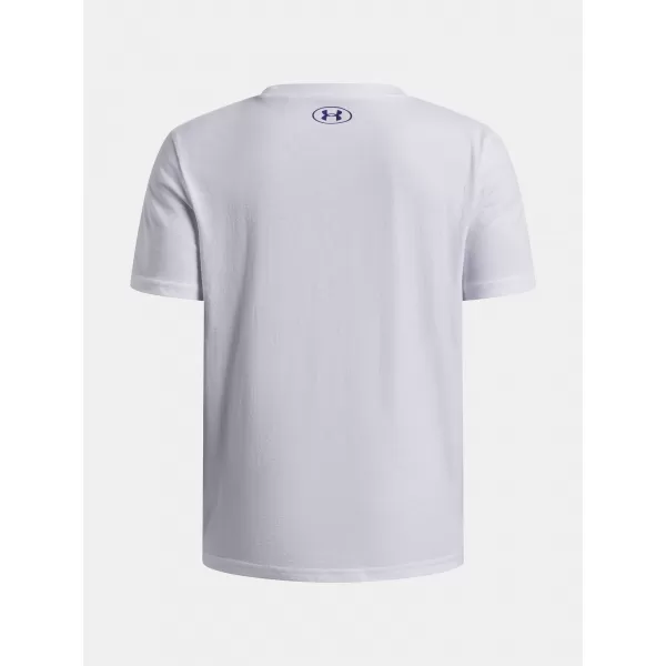  Chalepcké triko UNDER ARMOUR B LOGO BLUR SS 6009280-100 BÍLÁ 