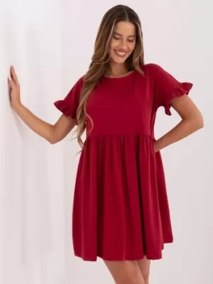 Dámské šaty RUE PARIS RV-SK-5576.04 DARK RED