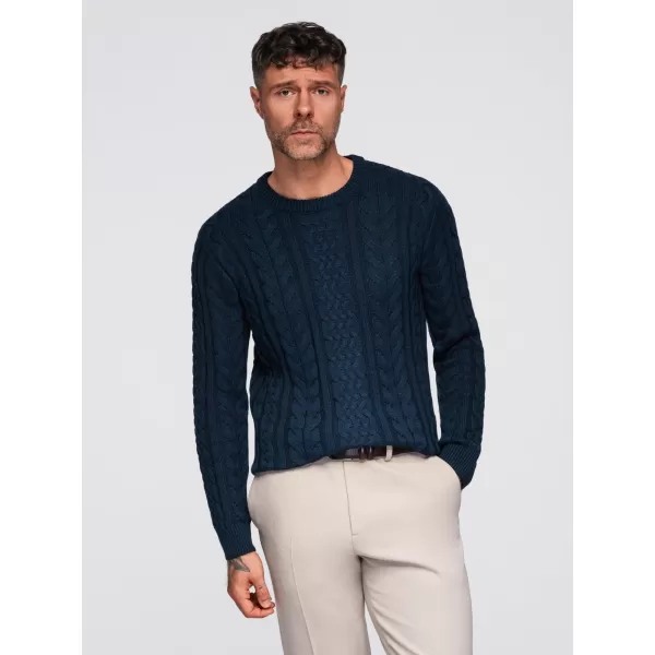  Pánský svetr OMBRE OM-SWSW-0173 NAVY BLUE 