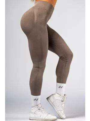 NEBBIA High-waist push-up legíny POWER 888 LIGHT BROWN ASH