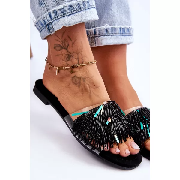  Dámské pantofle S.BARSKI KV-576-4 BLACK 