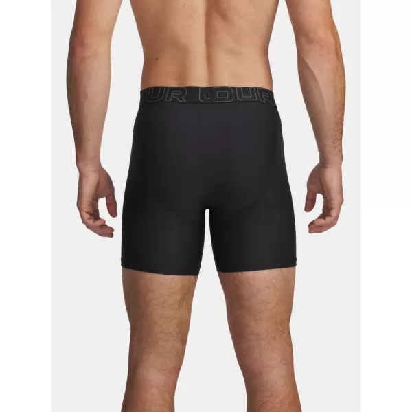  Pánské boxerky UNDER ARMOUR PERFORMANCE POUCH - SOLID 6IN - 2 6011474-001 ČERNÁ 