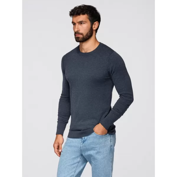  Pánský svetr OMBRE OM-SWBS-0106 NAVY BLUE MELANGE 
