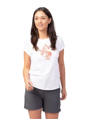 Dámské triko HANNAH ARISSA II BRIGHT WHITE (ORANGE)