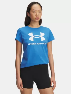 Dámské triko UNDER ARMOUR UA LOGO SS 1356305-402 MODRÁ