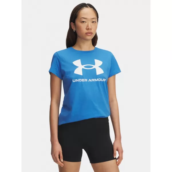  Dámské triko UNDER ARMOUR UA LOGO SS 1356305-402 MODRÁ 