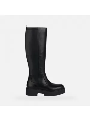 Dámské kozačky GEOX SPHERICA EC7 G004247 ČERNÁ
