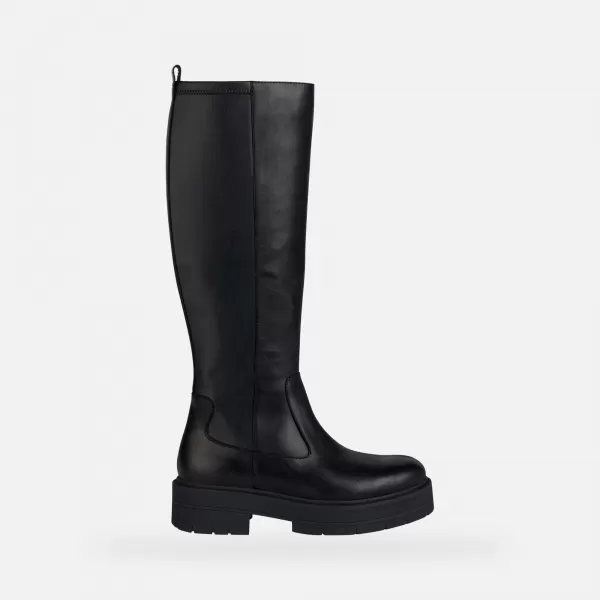  Dámské kozačky GEOX SPHERICA EC7 G004247 ČERNÁ 