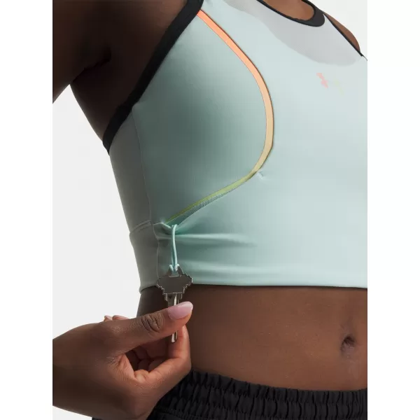  Dámské tílko UNDER ARMOUR UA VELOCITI ELITE CROP TANK 6009499-703 ZELENÁ 