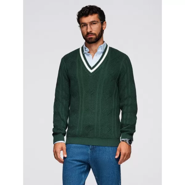  Pánský svetr OMBRE OM-SWSW-0151 GREEN 