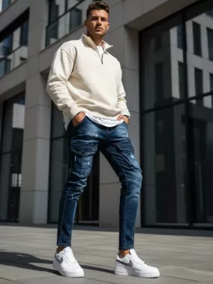 Pánské kalhoty DSTREET MODRÁ