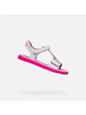 Dívčí sandály GEOX JOYFOOT J65P1C000HHC1441 BÍLÁ