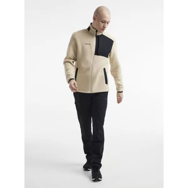  Pánská fleecová mikina Sherpa CRAFT Corp. ADV Pile Fleece Jacket M PŘÍRODNÍ/ČERNÁ 