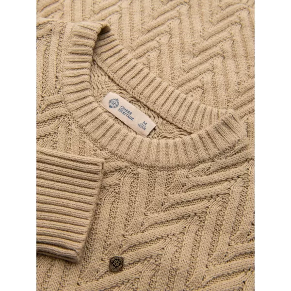  Pánský svetr OMBRE OM-SWSW-0147 SAND 