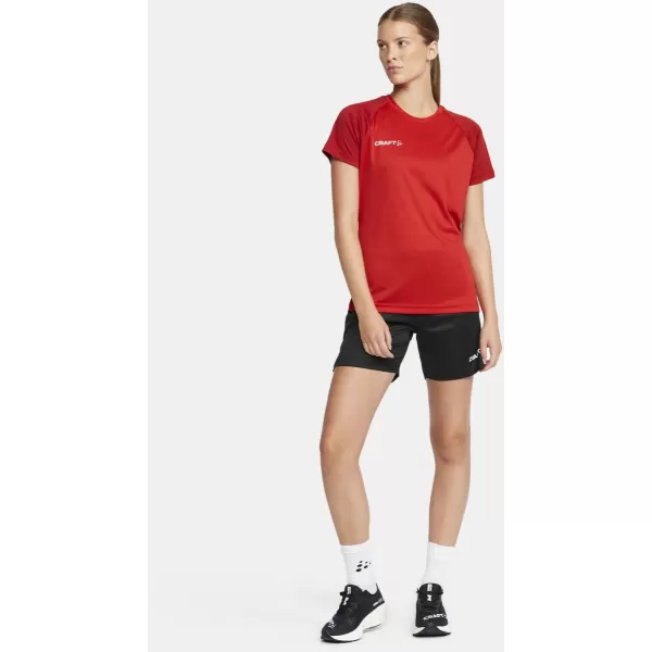  Dámské kontrastní sportovní tričko CRAFT TW Squad Go Contrast Jersey W JASNĚ ČERVENÁ/EXPRES 