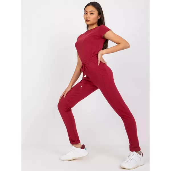  Dámské tepláky BASIC FEEL GOOD RV-DR-3589.06X BURGUNDY 