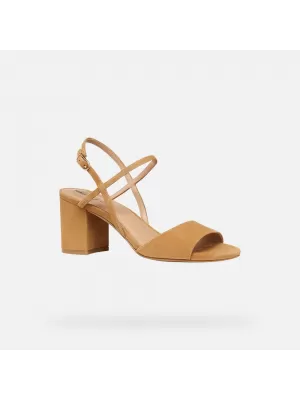 Dámské sandály GEOX VIRNILISA 65 S G013229 SVĚTLE HNĚDÁ