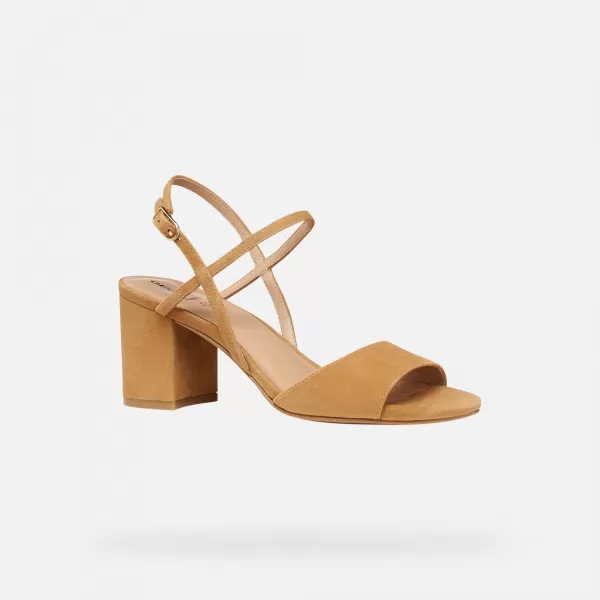  Dámské sandály GEOX VIRNILISA 65 S G013229 SVĚTLE HNĚDÁ 
