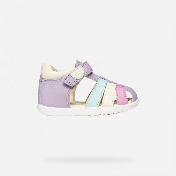  Dívčí sandály GEOX SANDAL MACCHIA B254WB08502C8888 FIALOVÁ 