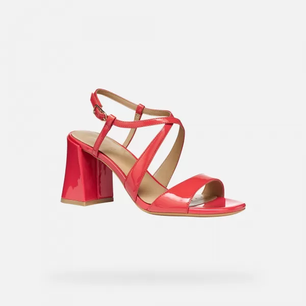  Dámské sandály GEOX NEW ERAKLIA 80 T01 G012895 ČERVENÁ 