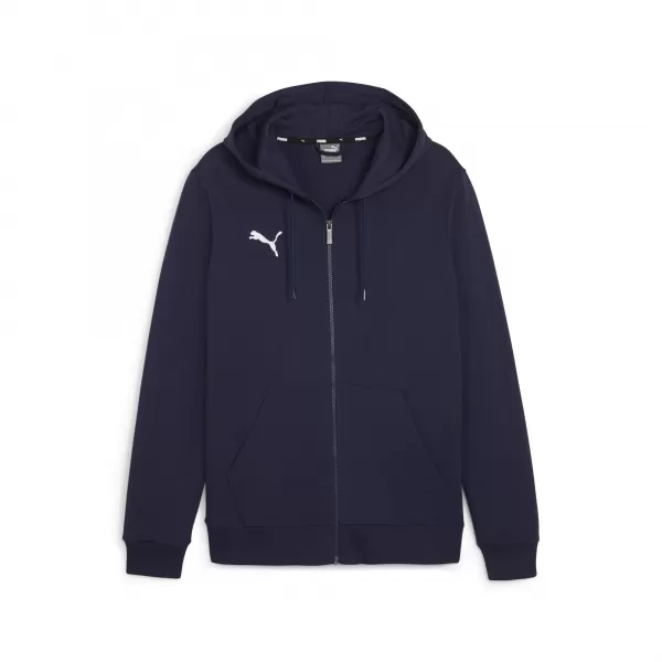  Dětská mikina PUMA TEAMGOAL CASUALS HOODED JKT 658596_06 PUMA NAVY/PUMA WHITE 