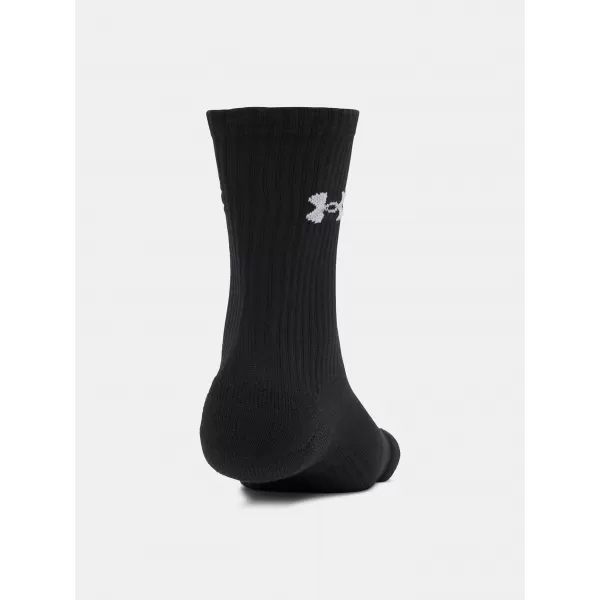  Ponožky UNDER ARMOUR PERFORMANCE COTTON 3P CRW 6009685-008 ČERNÁ 