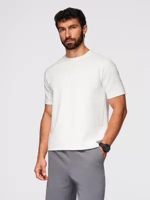 Pánské triko OMBRE OM-TSCT-0240 OFF-WHITE