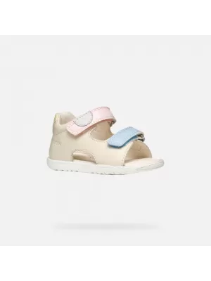 Dívčí sandály GEOX SANDAL MACCHIA B254WA08502C1M2M BÉŽOVÁ