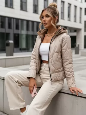 Dámská oboustranná bunda DSTREET HNĚDÁ
