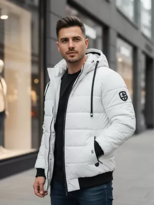 Pánská bunda DSTREET BÍLÁ