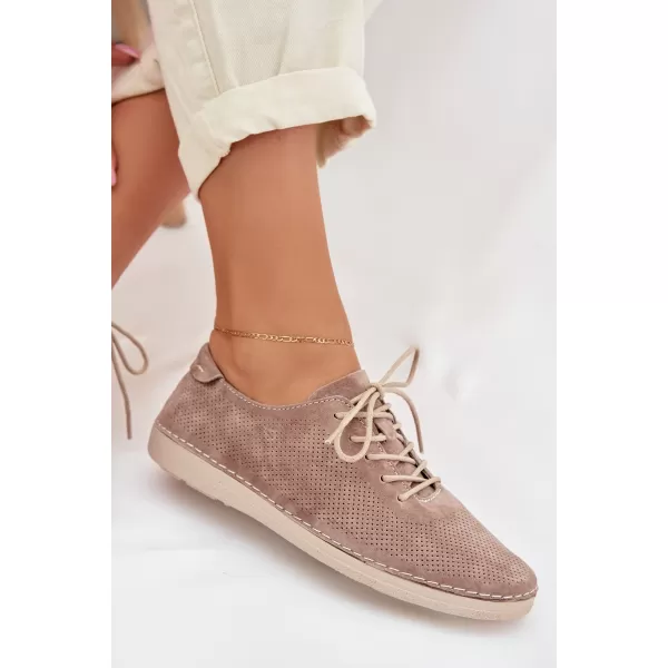  Dámské boty S.BARSKI LR61-7080 DARK BEIGE 