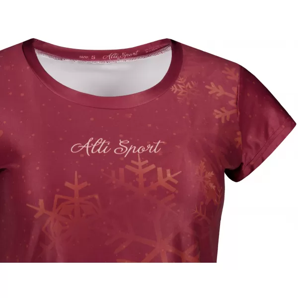  Dámské vánoční triko premium ALTISPORT VOJ/ALWVN7TR06 ČERVENÁ 