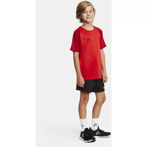  Dětské kontrastní sportovní tričko CRAFT TW Squad Go Contrast Jersey Jr JASNĚ ČERVENÁ/EXPRES 