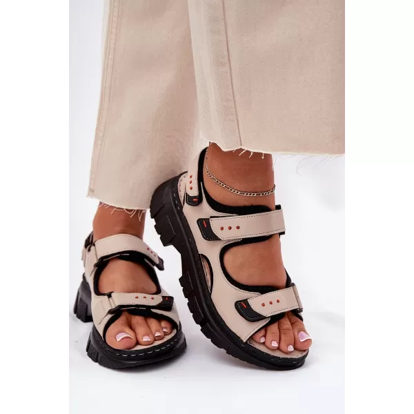  Dámské sandály ARTIKER 56C0471 BEIGE/BLACK 