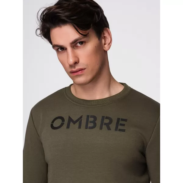  Pánská mikina OMBRE B1711 DARK OLIVE 