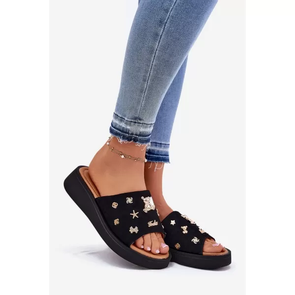  Dámské pantofle VINCEZA 66741 BLACK 