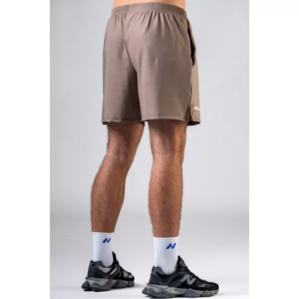  NEBBIA Tréninkové šortky POWER 902 LIGHT BROWN ASH 