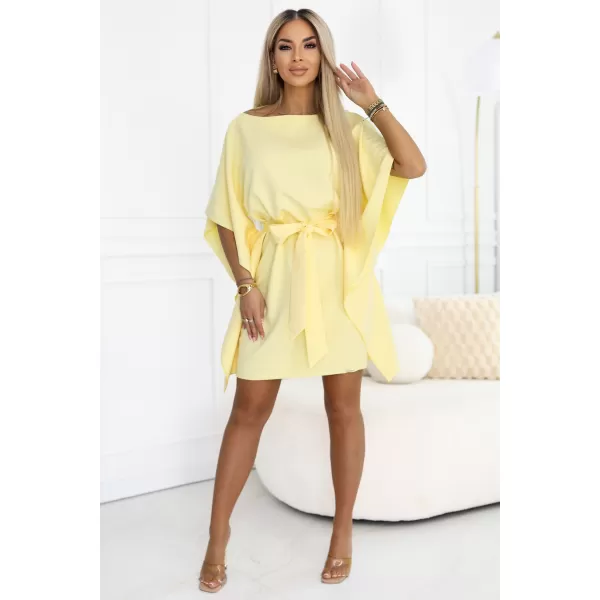  Dámské šaty NUMOCO SOFIA 287-41 PASTELOVĚ CITRONOVÁ 