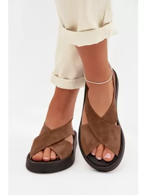 Dámské sandály ZAZOO 3196 BROWN/BEIGE