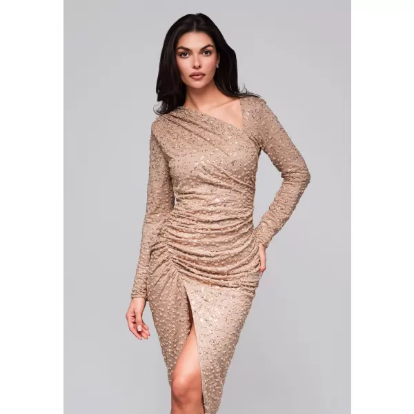  Dámské šaty LARICA LA-OM-DLR251 BEIGE 