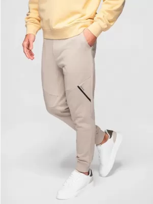Pánské tepláky OMBRE OM-PASK-0280 BEIGE